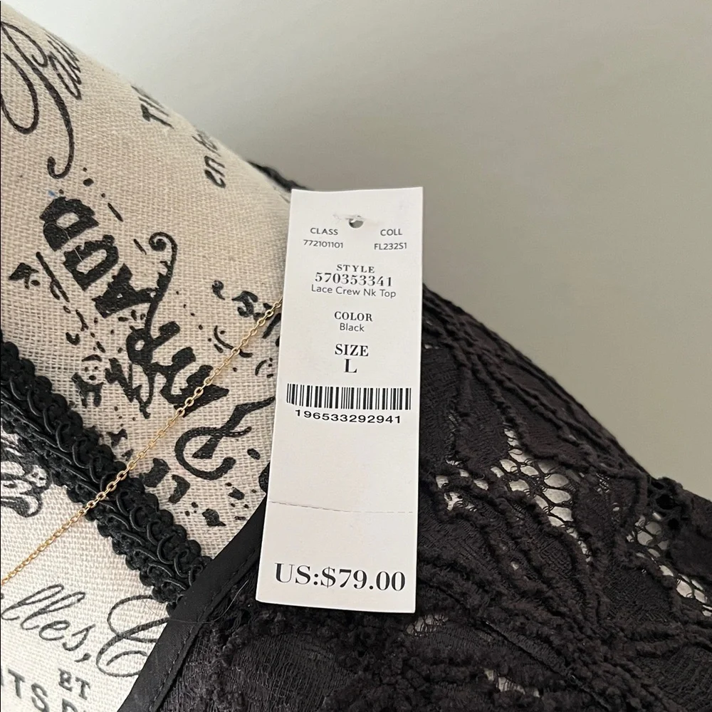 😃White House Black Market Black Lace Blouse - Picture 4 of 13